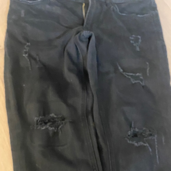 Express Men’s  Black Ripped Skinny Jeans - Picture 3 of 4